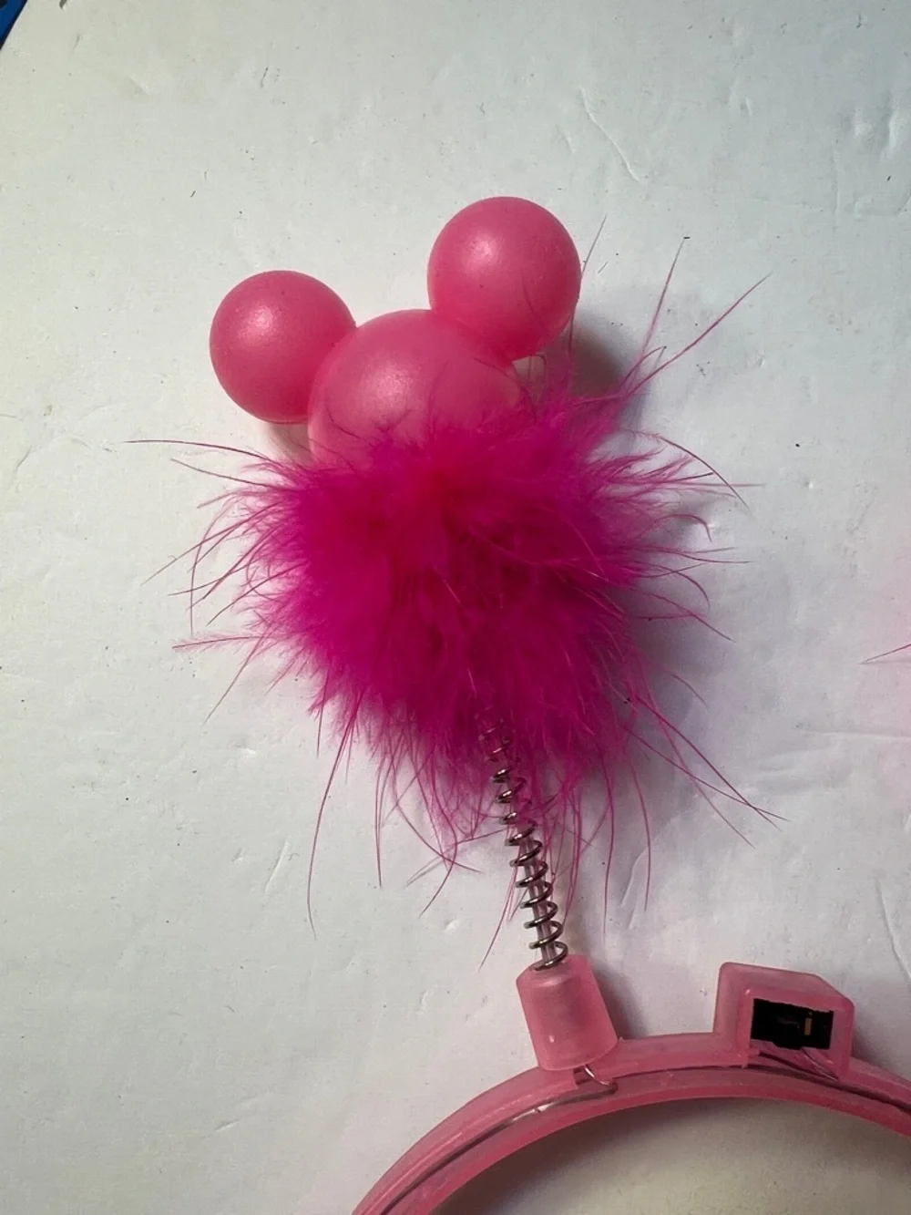 Pink Feather Pom Headband for Kids